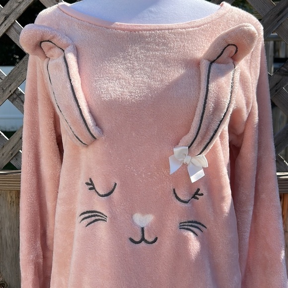 Gina Benotti Pink Fuzzy Bunny Lounge Dress Size 40/42 - Picture 2 of 11